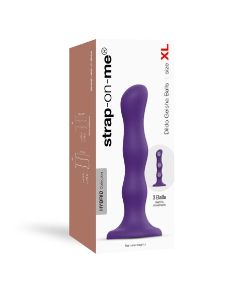 Фиолетовая насадка Strap-On-Me Dildo Geisha Balls size XL Фиолетовая насадка Strap-On-Me Dildo Geisha Balls size XL