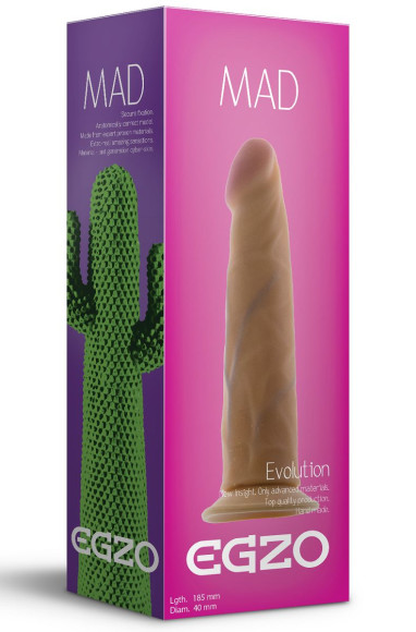 Телесный фаллоимитатор без мошонки Mad Cactus - 18,5 см. Телесный фаллоимитатор без мошонки Mad Cactus - 18,5 см.
