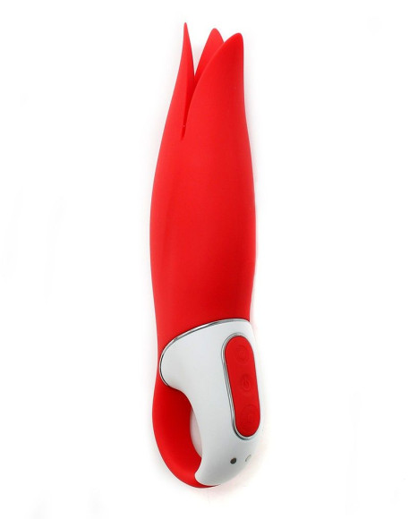 Красный вибратор Satisfyer Power Flower с лепестками - 18,8 см. Красный вибратор Satisfyer Power Flower с лепестками - 18,8 см.