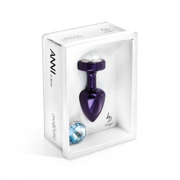 Фиолетовый анальный плаг Anni Magnet T2 Purple Cristal/blue с 2 заменяемыми кристаллами - 7,5 см. Фиолетовый анальный плаг Anni Magnet T2 Purple Cristal/blue с 2 заменяемыми кристаллами - 7,5 см.
