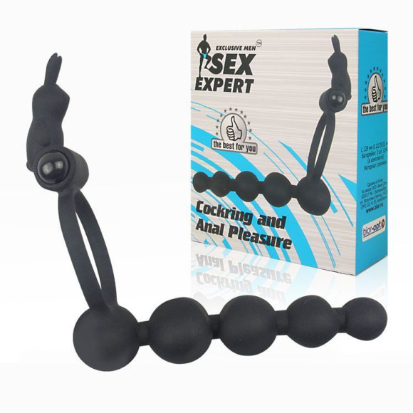 Эрекционное кольцо с анальным стимулятором Cockring and Anal Pleasure Эрекционное кольцо с анальным стимулятором Cockring and Anal Pleasure