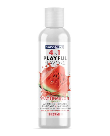 Массажный гель 4-в-1 Watermelon с ароматом арбуза - 29,5 мл. Массажный гель 4-в-1 Watermelon с ароматом арбуза - 29,5 мл.
