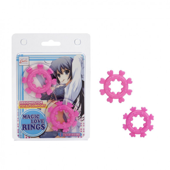 Набор из двух розовых эрекционных колец MAGIC LOVE RINGS Набор из двух розовых эрекционных колец MAGIC LOVE RINGS