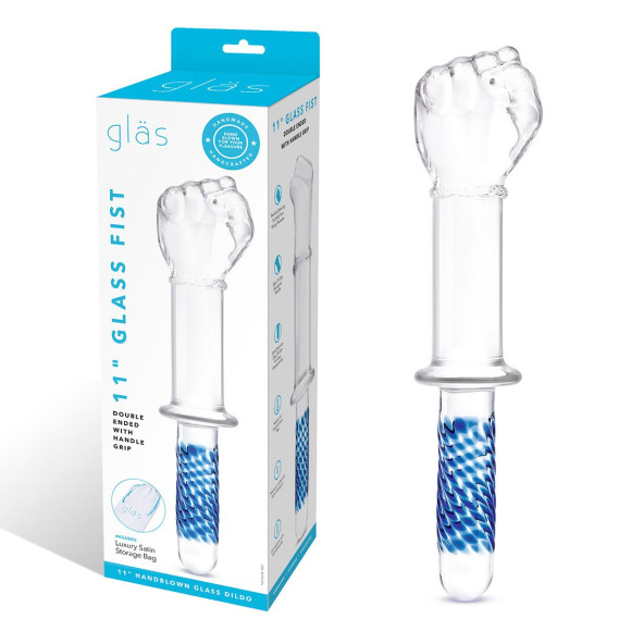 Стеклянный стимулятор в форме сжатой в кулак руки 11’’ Glass Fist Double Ended With Handle Grip - 28 см. Стеклянный стимулятор в форме сжатой в кулак руки 11’’ Glass Fist Double Ended With Handle Grip - 28 см.