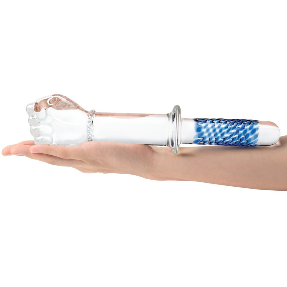 Стеклянный стимулятор в форме сжатой в кулак руки 11’’ Glass Fist Double Ended With Handle Grip - 28 см. Стеклянный стимулятор в форме сжатой в кулак руки 11’’ Glass Fist Double Ended With Handle Grip - 28 см.