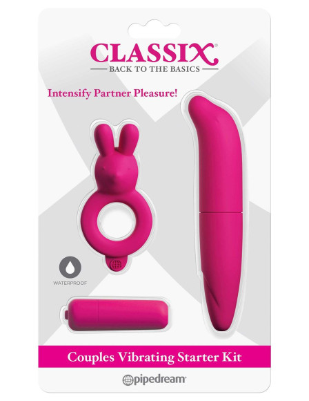 Ярко-розовый вибронабор для пар Couples Vibrating Starter Kit Ярко-розовый вибронабор для пар Couples Vibrating Starter Kit
