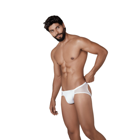 Белые трусы-джоки с ажурными вставками Urge Jockstrap Белые трусы-джоки с ажурными вставками Urge Jockstrap
