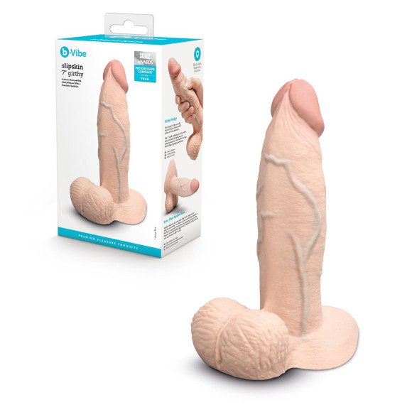 Телесный анальный фаллоимитатор Slipskin 7’’ Girthy - 17,8 см. Телесный анальный фаллоимитатор Slipskin 7’’ Girthy - 17,8 см.