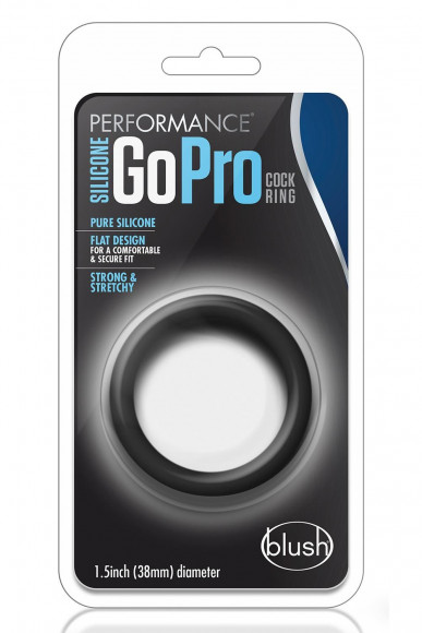 Черное эрекционное кольцо Silicone Go Pro Cock Ring
