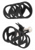 Набор чёрных насадок TICKLER BUNNY SLEEVE SET