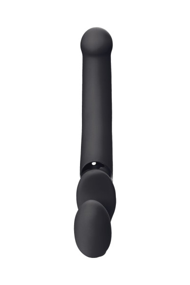Черный безремневой вибрострапон Silicone Bendable Strap-On - size XL Черный безремневой вибрострапон Silicone Bendable Strap-On - size XL