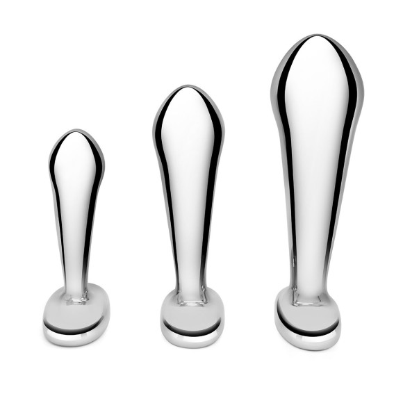 Набор из 3 стальных стимуляторов простаты Stainless Steel P-spot Training Set Набор из 3 стальных стимуляторов простаты Stainless Steel P-spot Training Set
