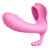 Розовый вибромассажер с клиторальным стимулятором SEX MASSAGER и пультом ДУ