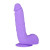 Фиолетовый фаллоимитатор на присоске XSKIN 8 TPR DONG PURPLE - 20,3 см.