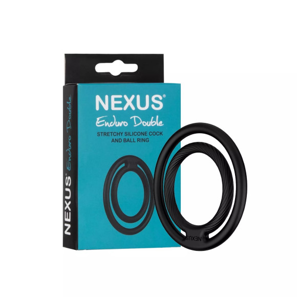 Черное двойное эрекционное кольцо Nexus Enduro Double Черное двойное эрекционное кольцо Nexus Enduro Double