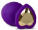 Фиолетовая анальная пробка Bling Plug Large с золотистым стразом - 9,5 см. Фиолетовая анальная пробка Bling Plug Large с золотистым стразом - 9,5 см.