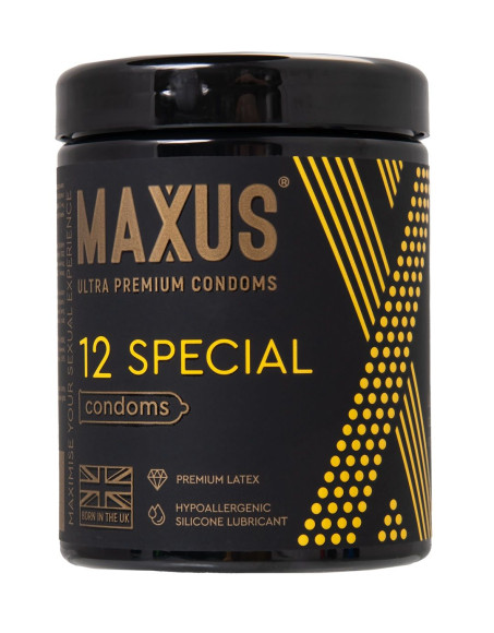 Презервативы с точками и рёбрами MAXUS Special - 12 шт. Презервативы с точками и рёбрами MAXUS Special - 12 шт.