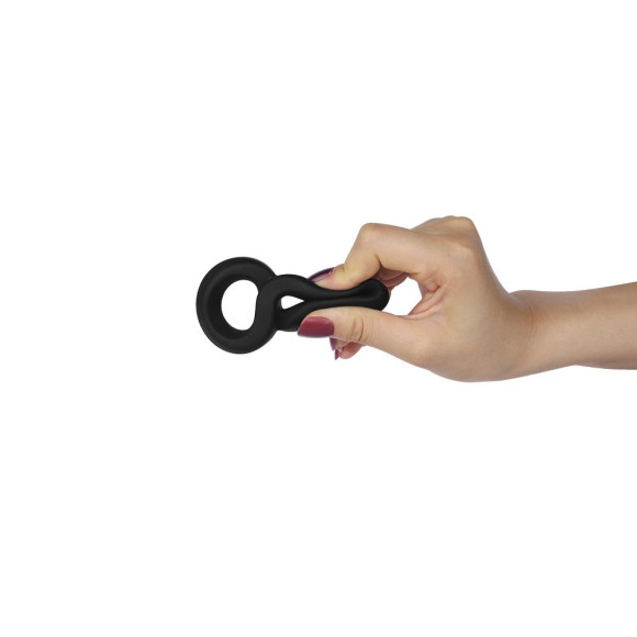 Черное двойное эрекционное кольцо Ultra Soft Platinum Cure Silicone Cockring Черное двойное эрекционное кольцо Ultra Soft Platinum Cure Silicone Cockring