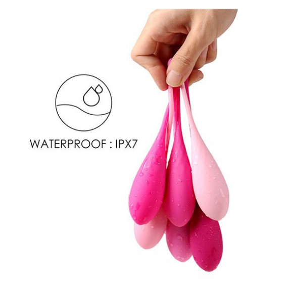 Набор из 6 розовых вагинальных шариков FemmeFit Pelvic Muscle Training Set Набор из 6 розовых вагинальных шариков FemmeFit Pelvic Muscle Training Set