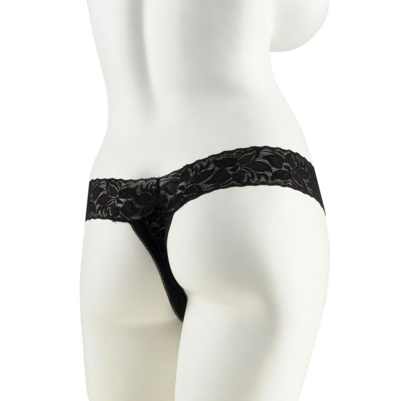 Трусики с силиконовым вибратором Limited Edition Black размера Plus Size Трусики с силиконовым вибратором Limited Edition Black размера Plus Size
