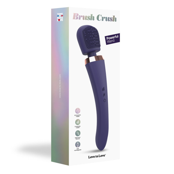 Темно-синий вибромассажёр Brush Crush Темно-синий вибромассажёр Brush Crush