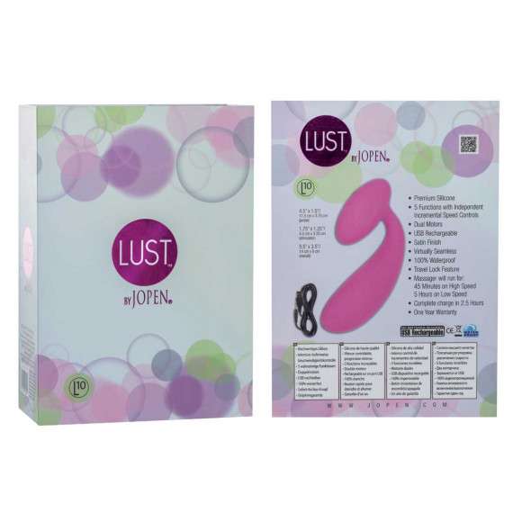 Розовый изогнутый вибратор Lust by JOPEN L10 Розовый изогнутый вибратор Lust by JOPEN L10