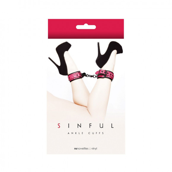 Розовые оковы на ноги Sinful Ankle Cuffs Розовые оковы на ноги Sinful Ankle Cuffs