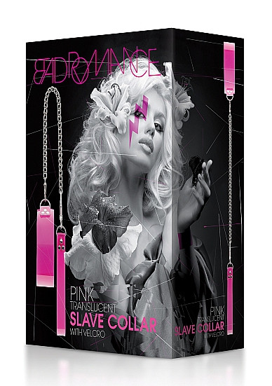 Розовый ошейник Translucent Slave Collar with Velcro Розовый ошейник Translucent Slave Collar with Velcro