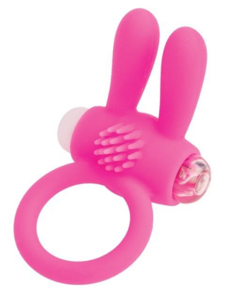 Розовое эрекционное виброкольцо A-toys с ушками Розовое эрекционное виброкольцо A-toys с ушками