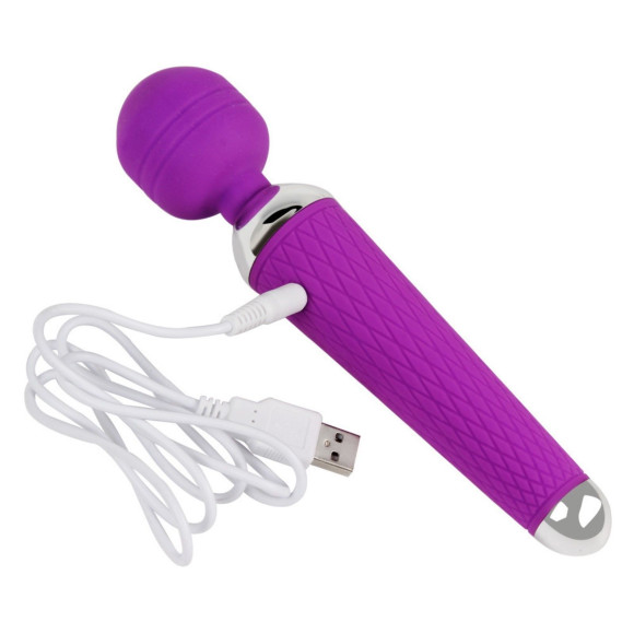 Фиолетовый wand-вибратор - 20 см. Фиолетовый wand-вибратор - 20 см.