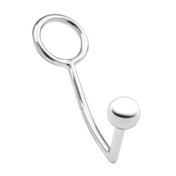 Кольцо на пенис с анальным стимулятором Stainless Steel Anal Hook & Cock Ring Кольцо на пенис с анальным стимулятором Stainless Steel Anal Hook & Cock Ring