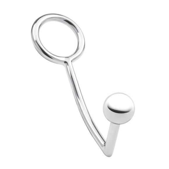 Кольцо на пенис с анальным стимулятором Stainless Steel Anal Hook & Cock Ring Кольцо на пенис с анальным стимулятором Stainless Steel Anal Hook & Cock Ring