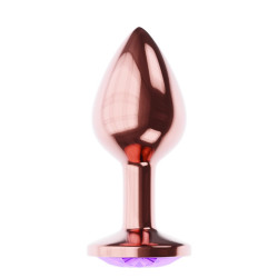 Пробка цвета розового золота с фиолетовым кристаллом Diamond Amethyst Shine L - 8,3 см. Пробка цвета розового золота с фиолетовым кристаллом Diamond Amethyst Shine L - 8,3 см.