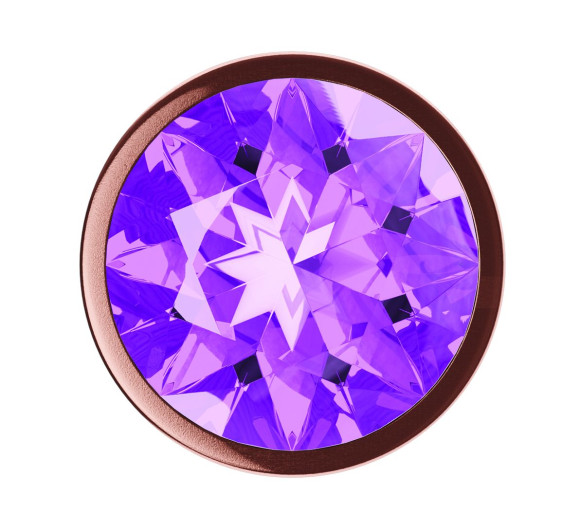 Пробка цвета розового золота с фиолетовым кристаллом Diamond Amethyst Shine L - 8,3 см. Пробка цвета розового золота с фиолетовым кристаллом Diamond Amethyst Shine L - 8,3 см.