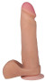Телесный фаллоимитатор на присоске F&F BEST COCK 8 - 22 см.