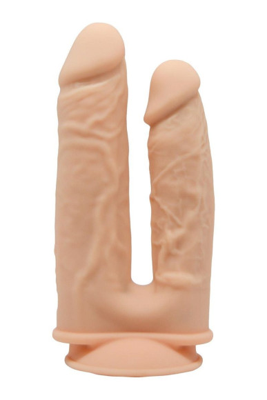 Телесный анально-вагинальный фаллоимитатор Double Penetrator - 19,5 см. Телесный анально-вагинальный фаллоимитатор Double Penetrator - 19,5 см.