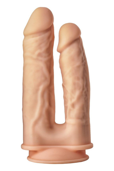 Телесный анально-вагинальный фаллоимитатор Double Penetrator - 19,5 см. Телесный анально-вагинальный фаллоимитатор Double Penetrator - 19,5 см.