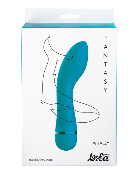 Бирюзовый перезаряжаемый вибратор Whaley - 16,8 см. Бирюзовый перезаряжаемый вибратор Whaley - 16,8 см.