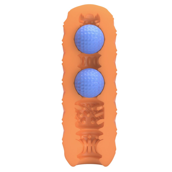 Оранжевый мастурбатор Venus-X Twin balls