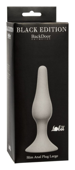 Светло-серая анальная пробка Slim Anal Plug Large - 12,5 см. Светло-серая анальная пробка Slim Anal Plug Large - 12,5 см.