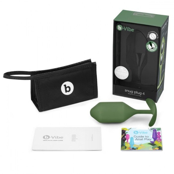 Пробка цвета хаки для ношения B-vibe Snug Plug 4 - 14 см. Пробка цвета хаки для ношения B-vibe Snug Plug 4 - 14 см.