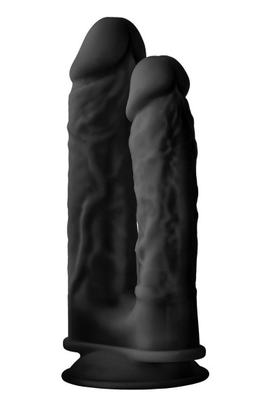 Черный анально-вагинальный фаллоимитатор Double Penetrator - 19,5 см. Черный анально-вагинальный фаллоимитатор Double Penetrator - 19,5 см.