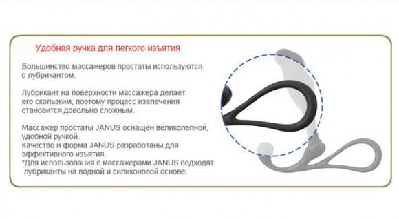 Средний черный массажер простаты ZINI JANUS ANTI-SHOCK Средний черный массажер простаты ZINI JANUS ANTI-SHOCK