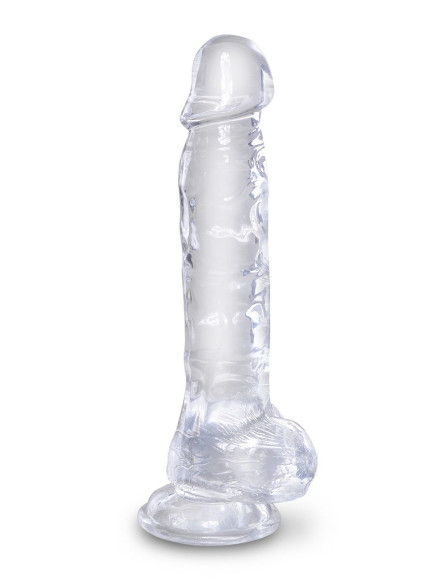 Прозрачный фаллоимитатор 8 Cock with Balls - 22,2 см. Прозрачный фаллоимитатор 8 Cock with Balls - 22,2 см.