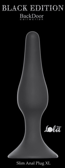Чёрная анальная пробка Slim Anal Plug XL - 15,5 см. Чёрная анальная пробка Slim Anal Plug XL - 15,5 см.