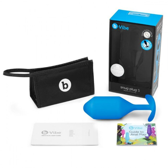 Синяя пробка для ношения B-vibe Snug Plug 5 - 14 см. Синяя пробка для ношения B-vibe Snug Plug 5 - 14 см.