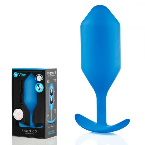 Синяя пробка для ношения B-vibe Snug Plug 5 - 14 см. Синяя пробка для ношения B-vibe Snug Plug 5 - 14 см.
