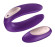 Фиолетовый вибратор для пар Satisfyer Double Plus Remote с пультом ДУ Фиолетовый вибратор для пар Satisfyer Double Plus Remote с пультом ДУ