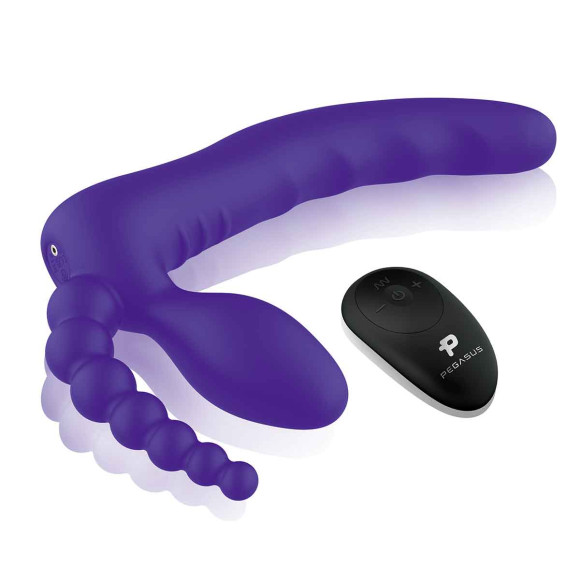 Фиолетовый безремневой страпон с пультом ДУ 7’’ Remote Control Strapless - 24 см. Фиолетовый безремневой страпон с пультом ДУ 7’’ Remote Control Strapless - 24 см.