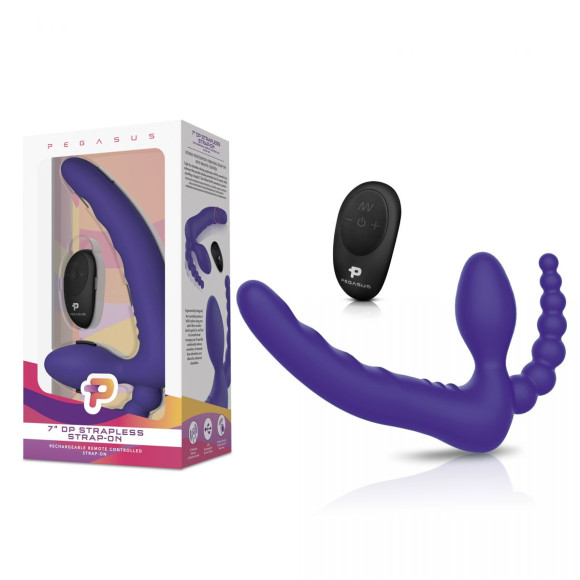 Фиолетовый безремневой страпон с пультом ДУ 7’’ Remote Control Strapless - 24 см. Фиолетовый безремневой страпон с пультом ДУ 7’’ Remote Control Strapless - 24 см.